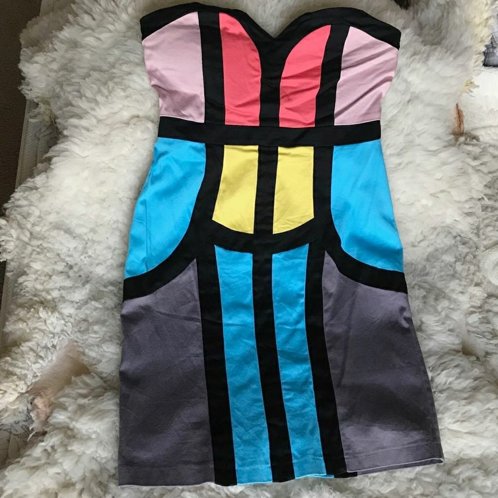 Colorful sexy mini dress